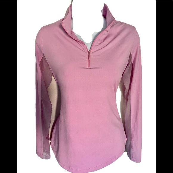Ibkul Tops - Ibkul Quarter Zip UPF 50 - S pink , polyester